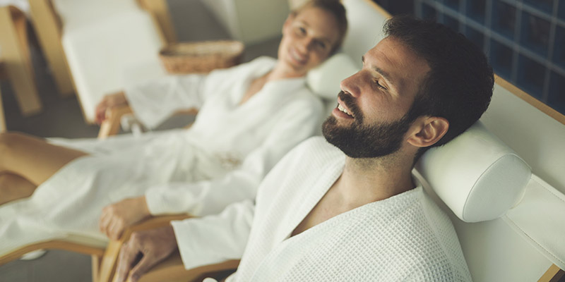 Couple Relaxing in a Spa