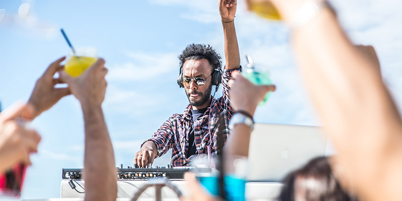 DJ on the beach