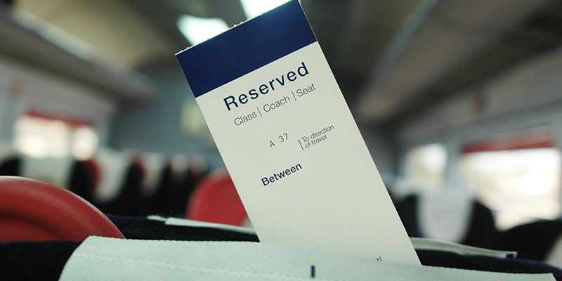 reserved train seat