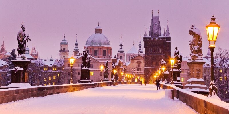 Prague Snowing